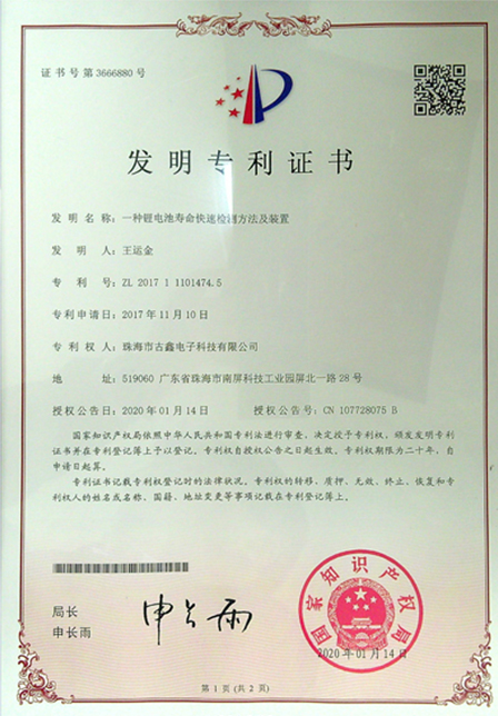 Patent for invention