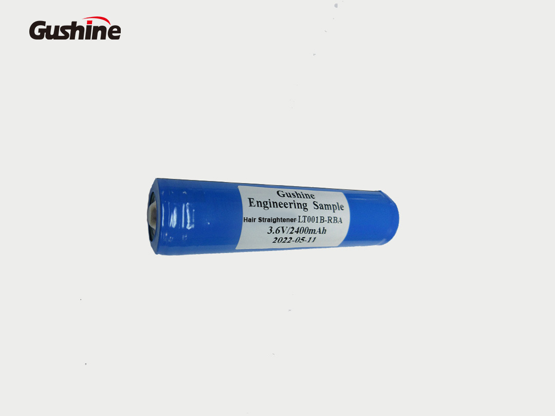 3.6V 2600mAh Cylindrical Lithium Battery Pack for Hair  Straightener (1S1P)